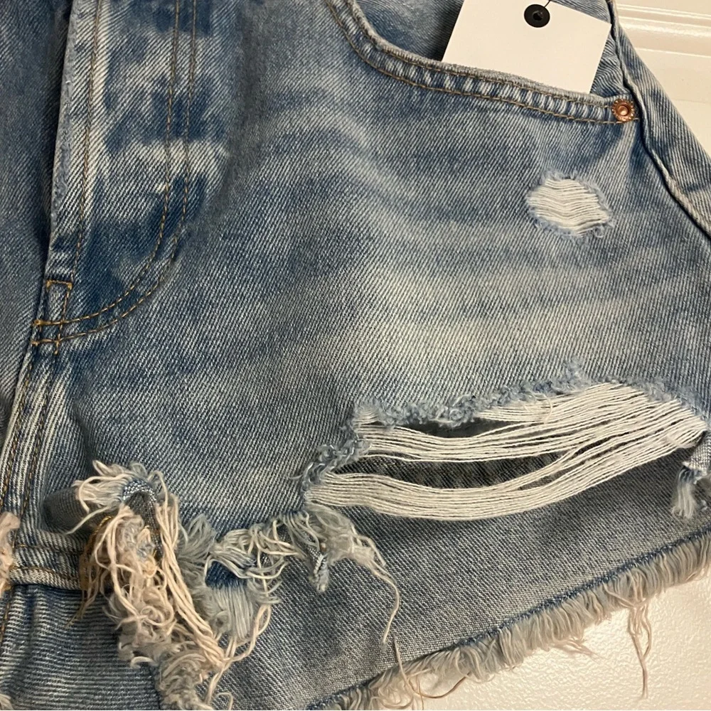 Distressed Denim Cutoff Short NWT